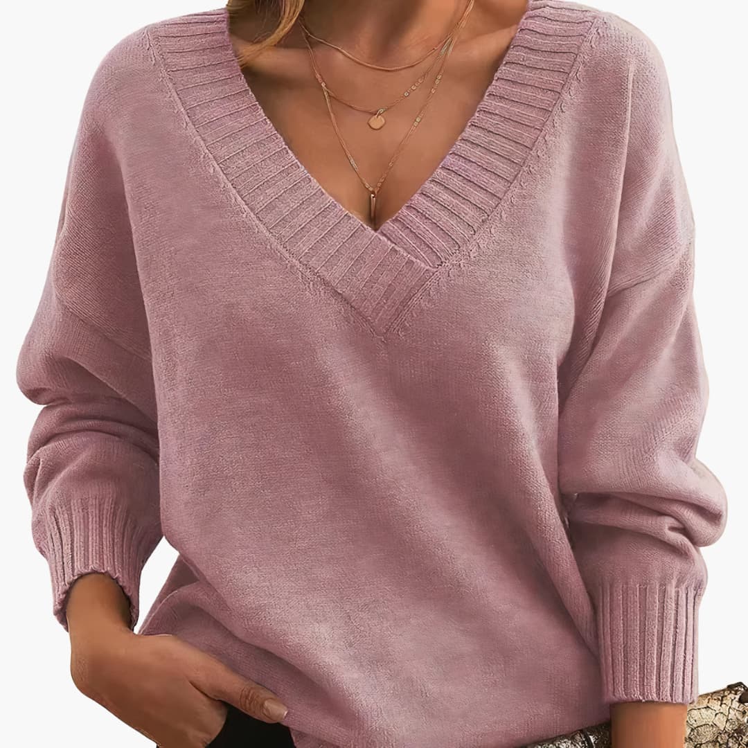 Damen Elegant Langarm-Pullover