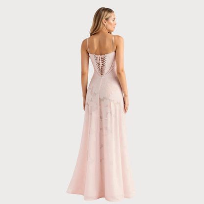 Damen Hochzeitsgastkleid Bustier Maxikleid