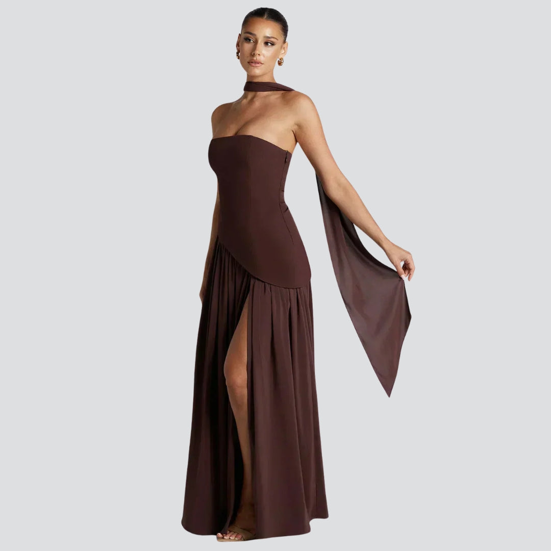 Damen Asymmetrisches Maxikleid für Hochzeitsgäste