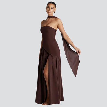 Damen Asymmetrisches Maxikleid für Hochzeitsgäste