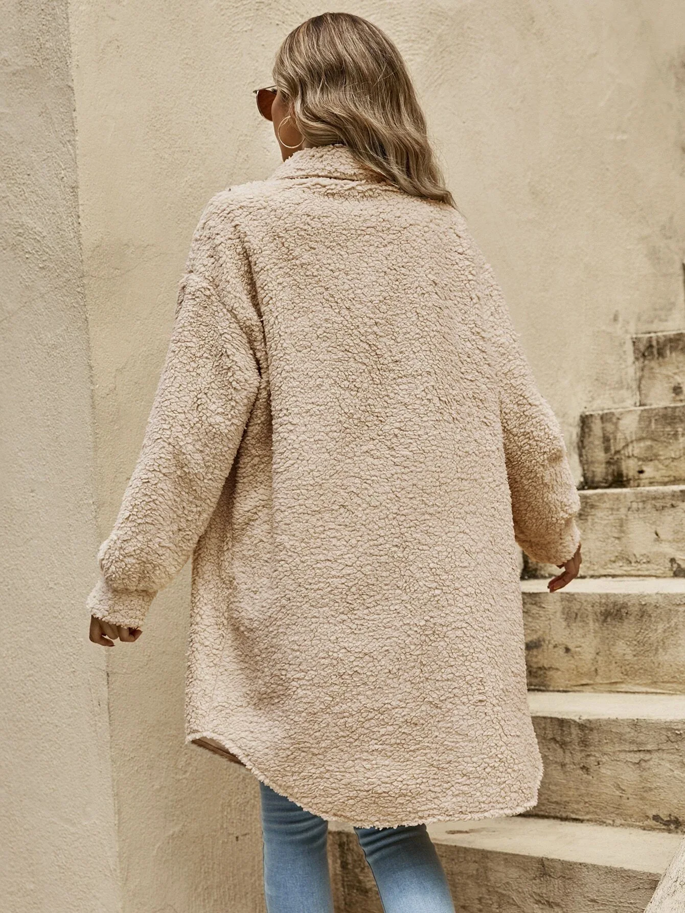 Damen Fleecejacke Bequem Elegant Grau