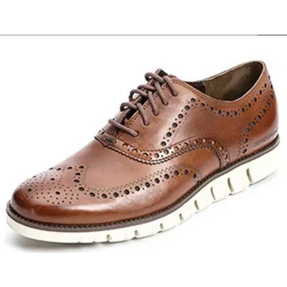 Herren Brogue-Schnürschuhe Flügelspitze