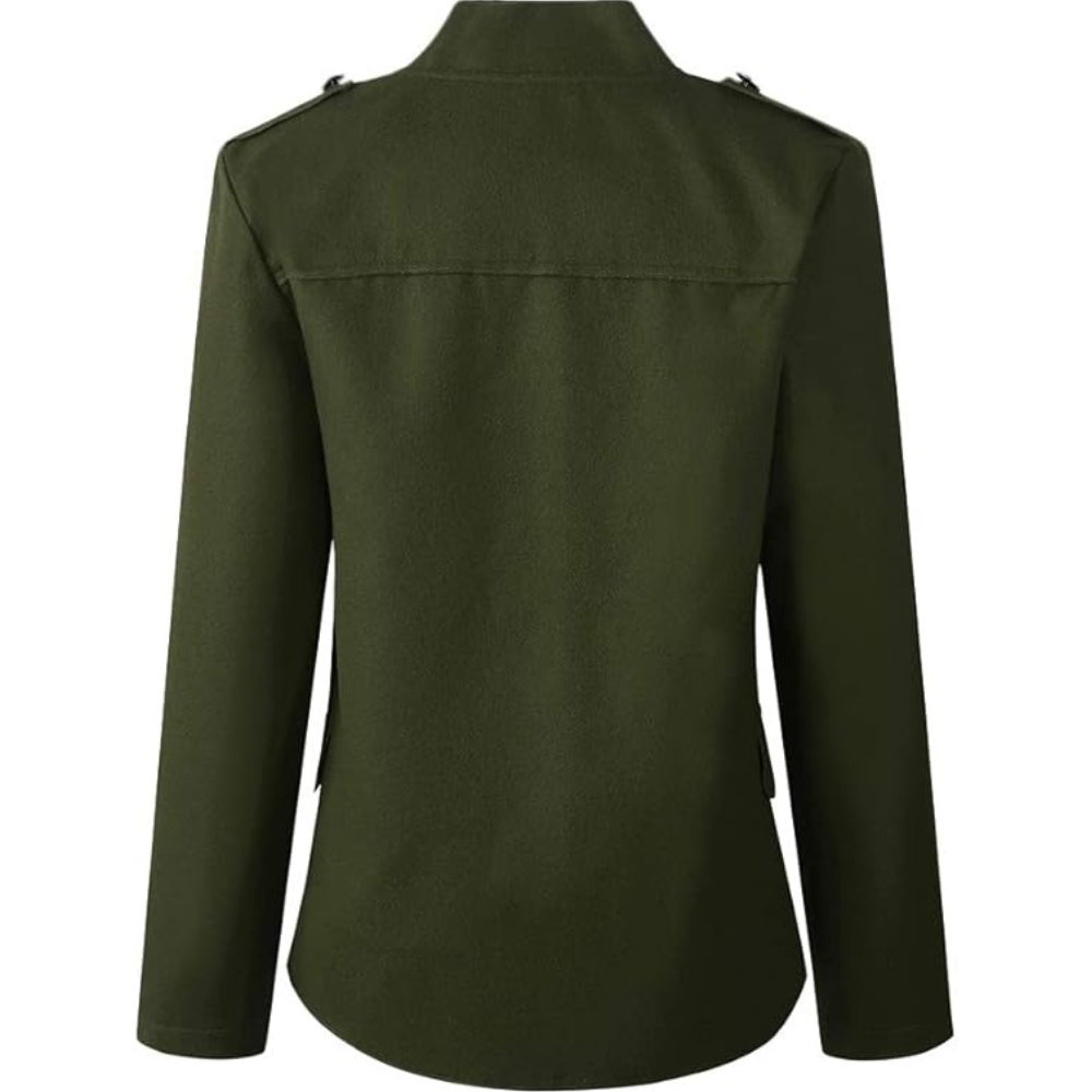 Eveloria Damen Blazer Stehkragen