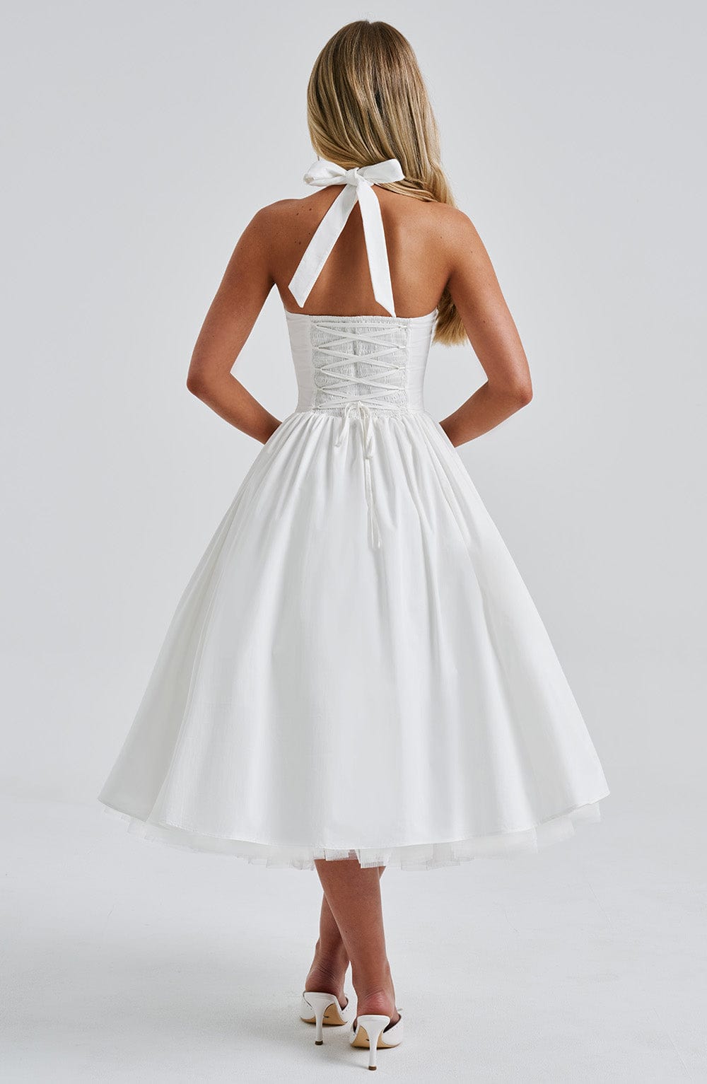 Damen Halter Midi Kleid Hochzeitsgäste Lydia