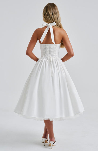 Damen Halter Midi Kleid Hochzeitsgäste Lydia