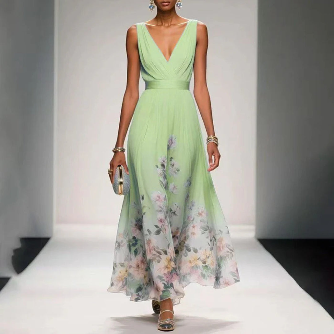 Damen Blumenmuster Kleid Hochzeitsgäste