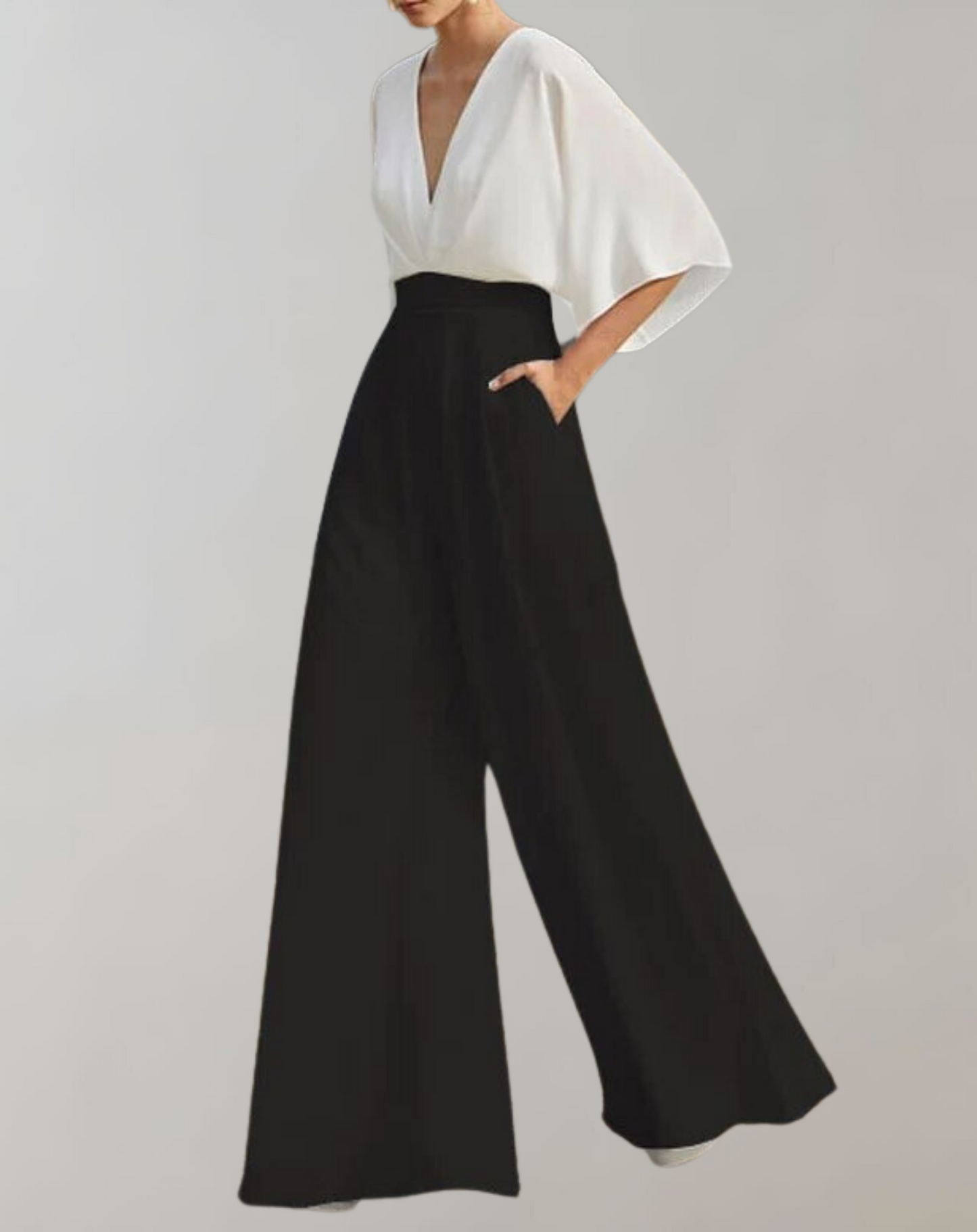Eveloria Damen Overall Weites Bein Leichter Stoff