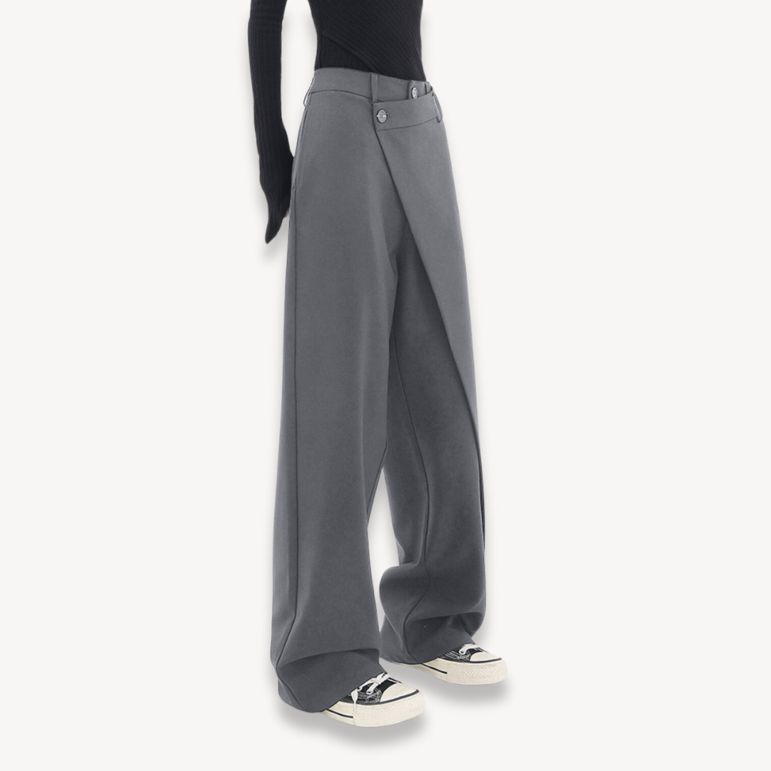 Eveloria Damen Baggyhosen Stilvoll Schwarz - Eveloria