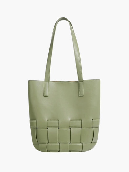 Geflochtene Damen Ledertasche