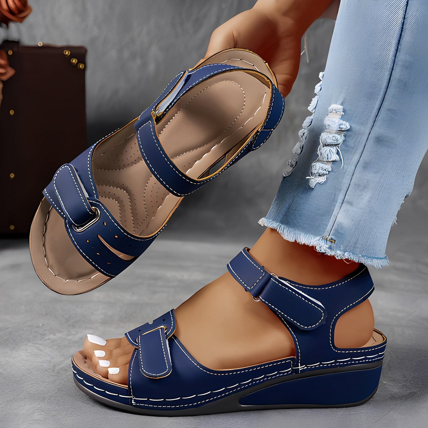 Damen Sandalen Komfort-Fußbett Leicht Sommer