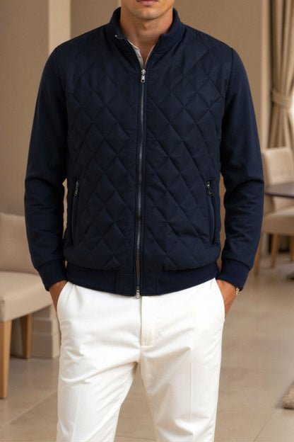 Herrenjacke Steppmuster Elegantes Design