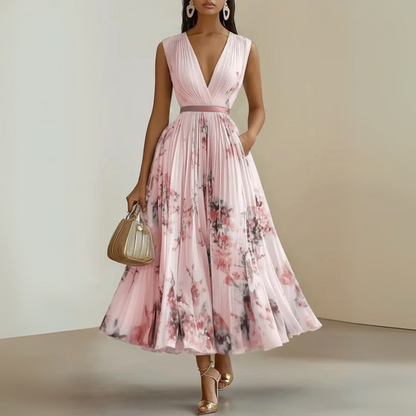 Damen Ärmelloses Maxikleid Fließend Sommerkleid