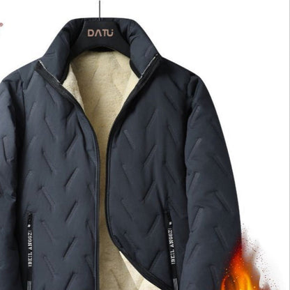 Herren Winterjacke Fleece Reißverschluss Olivier