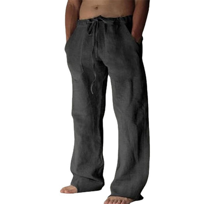 Herren Leinenhose Atmungsaktiv Beige