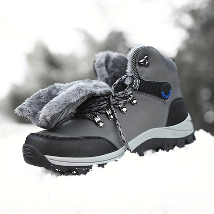 Herren Winterschuhe Schnürstiefel Warmfutter Robust