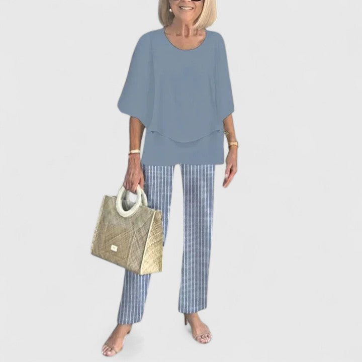 Damen Bedrucktes Hosen Set Zweiteiler