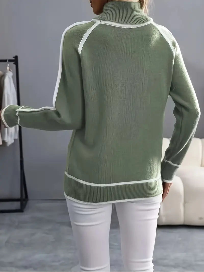 Eveloria Damen Rollkragenpullover Warm