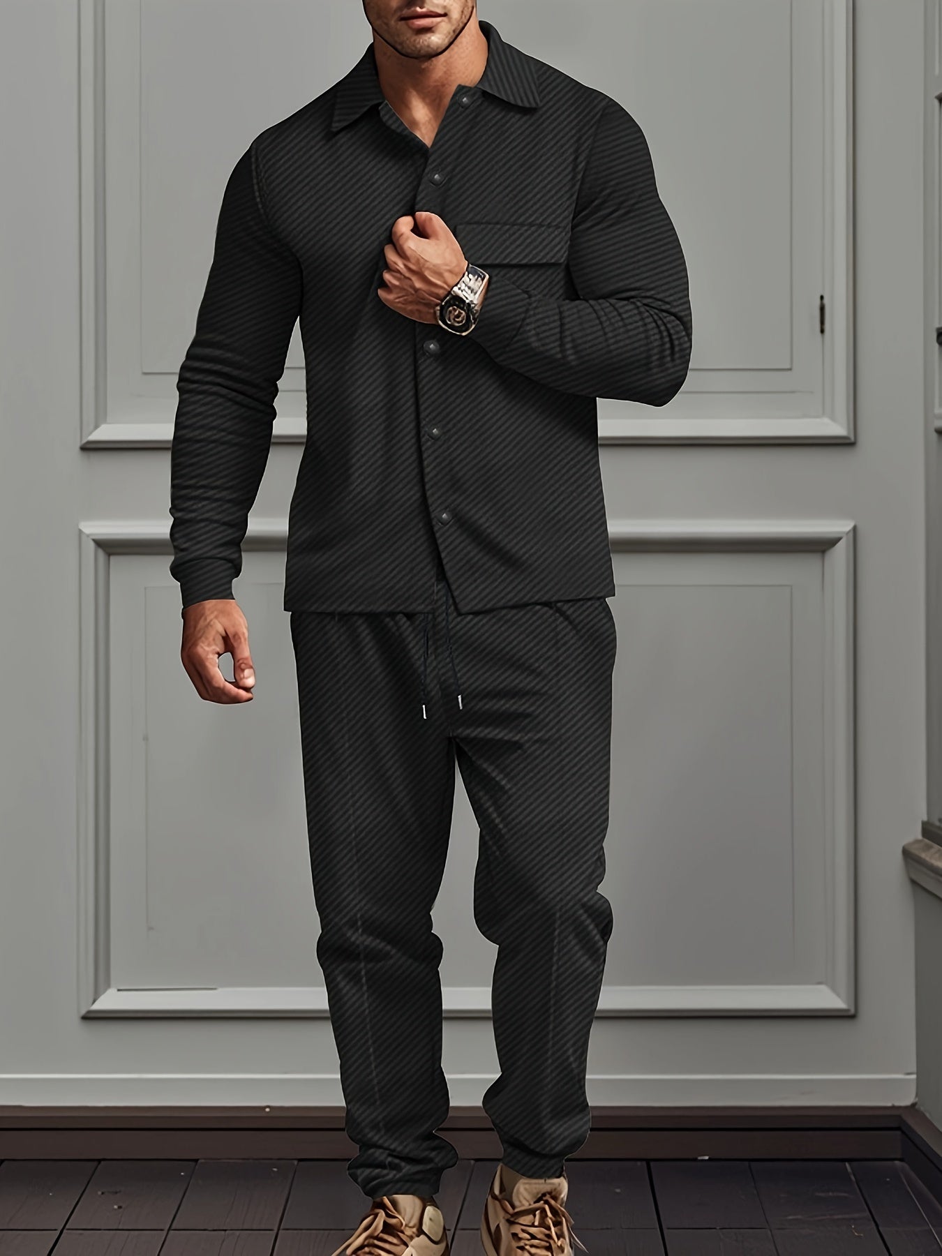 Herren Overall Mischgewebe Polyester