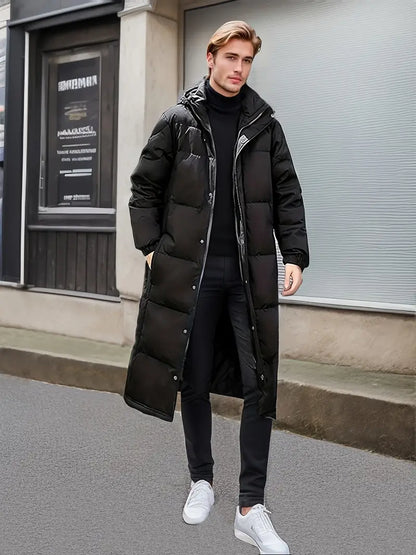 Eveloria Herren Winterjacke Lang Gesteppt Wärme