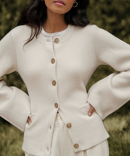 Eveloria Damen Knopf-Cardigan Ultraweich