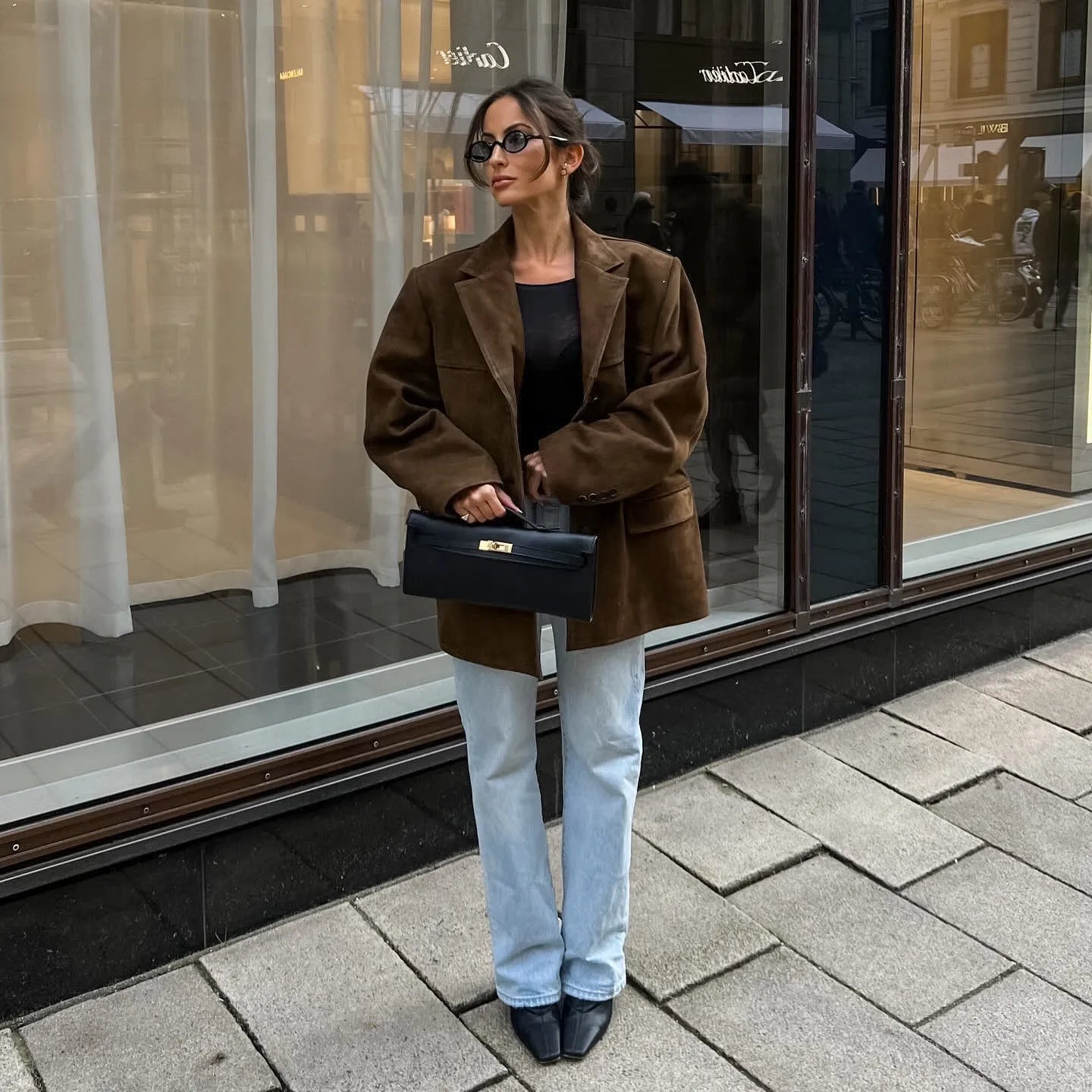 Eveloria Damen Gebürstete Jacke