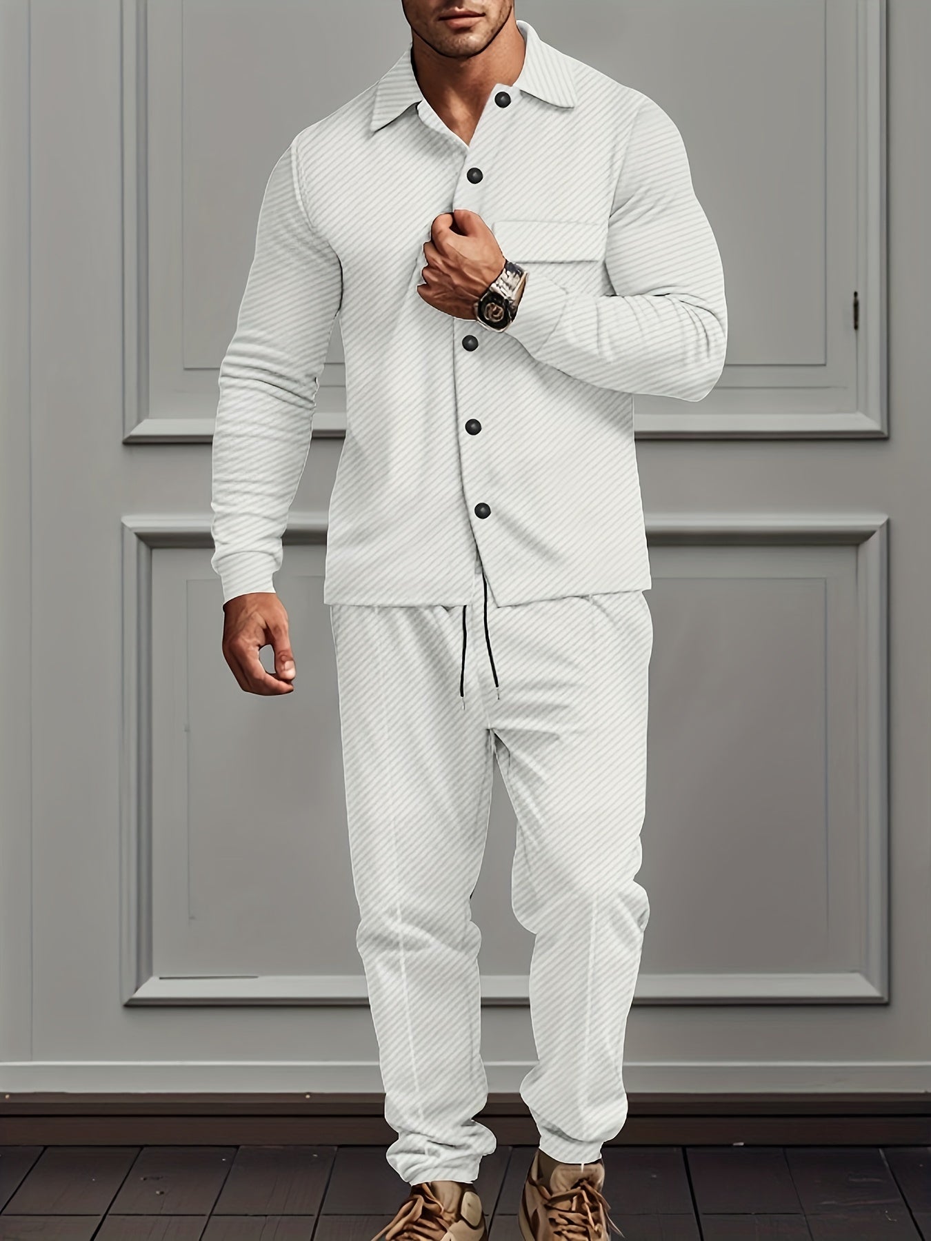 Herren Overall Mischgewebe Polyester Schwarz - Eveloria