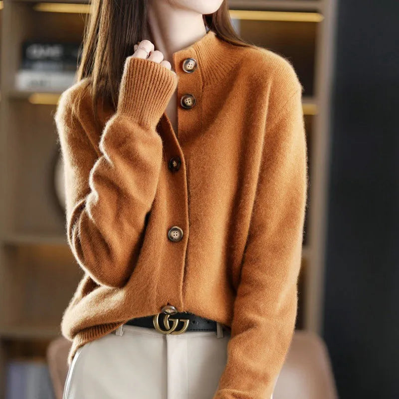 Damen Strickjacke Wolle Trendig