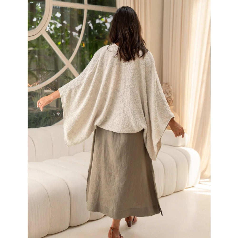 Damen Strickcardigan Offene Front Fatima