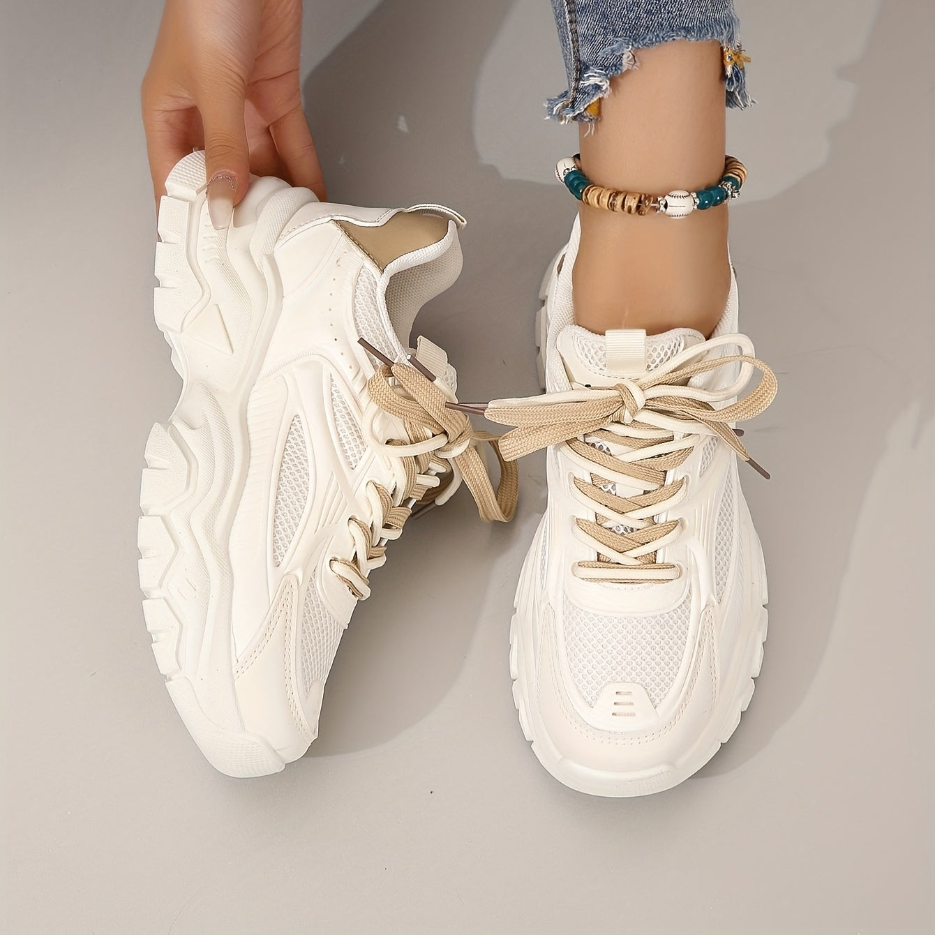 Eveloria Damen Plateau Sneaker Moderner Look