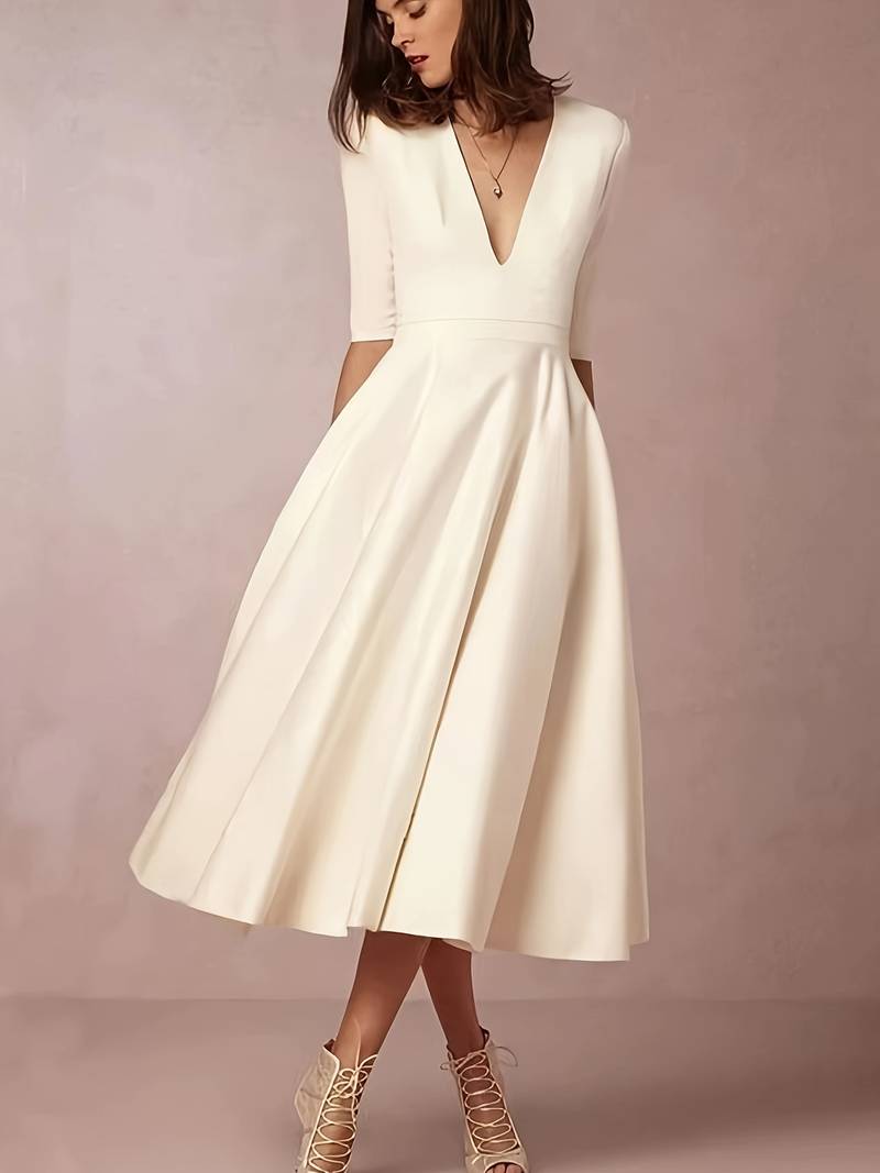 Eveloria Damen A-Linien Swingkleid 60er Jahre Stil - Eveloria