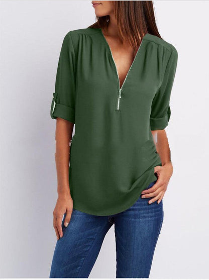 Eveloria Damen Bluse Lockere Stilvolle Baumwolle