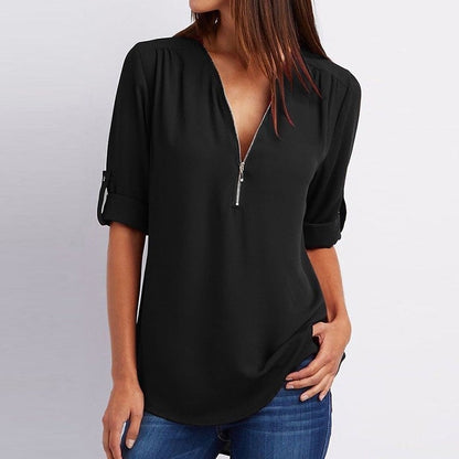 Eveloria Damen Bluse Lockere Stilvolle Baumwolle
