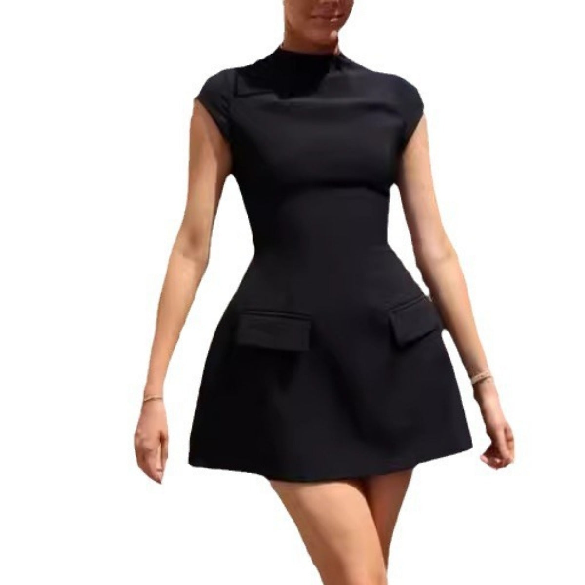 Eveloria Damen Taillenkleid Taschenrock