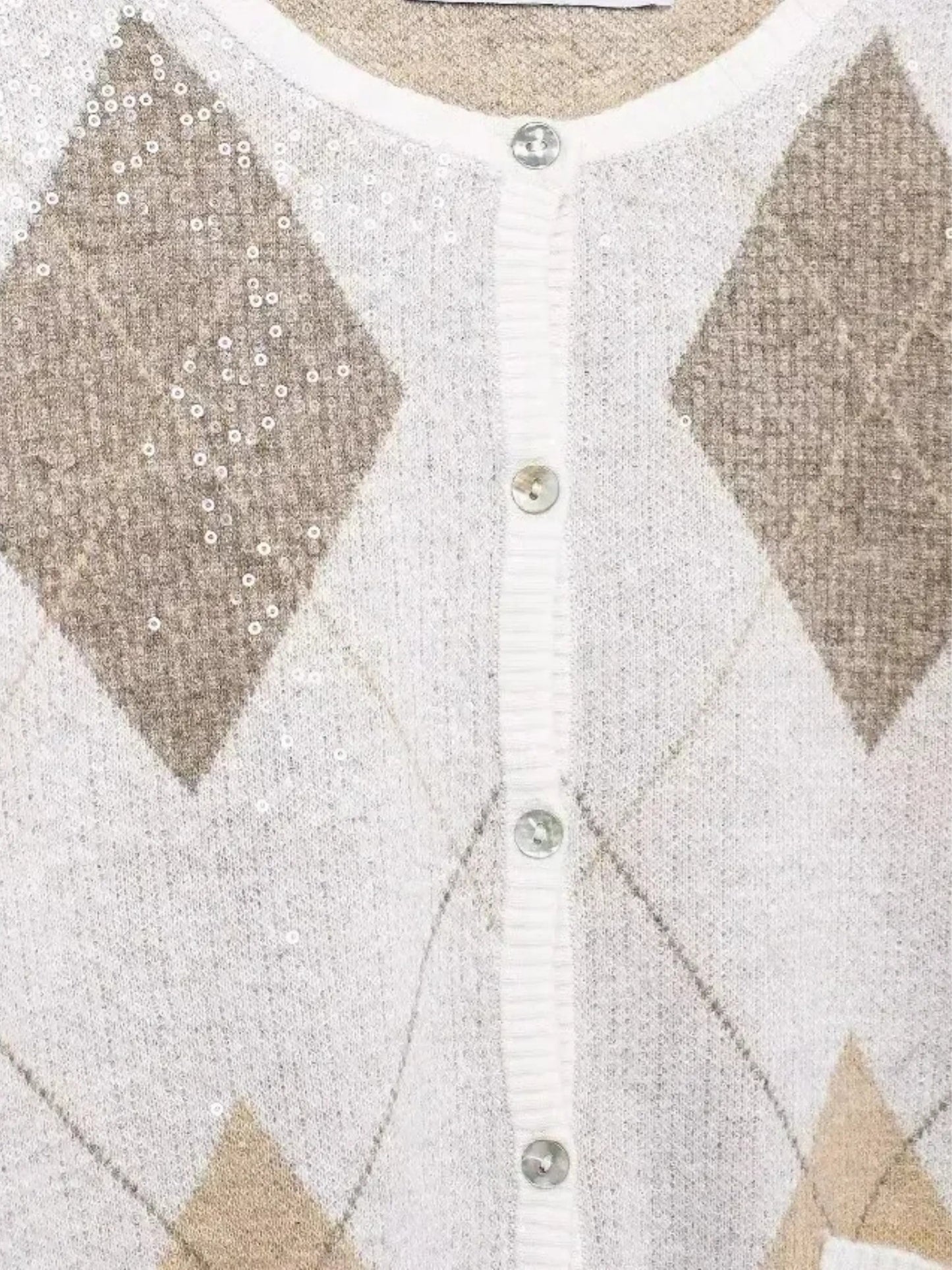 Damen Strickjacke Argylemuster