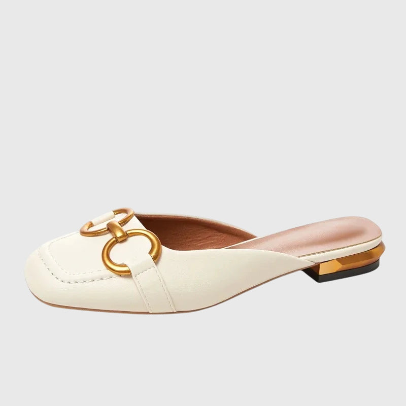 Damen Slip-On Sandalen Schnallendesign