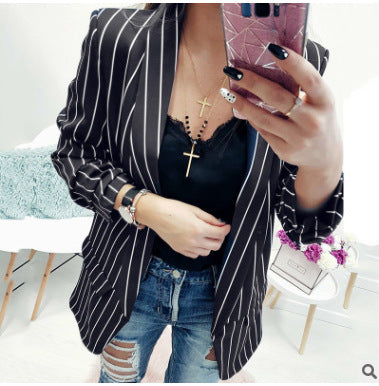 Damen Blazer Streifen Optik Komfortpassform Eveloria - Eveloria