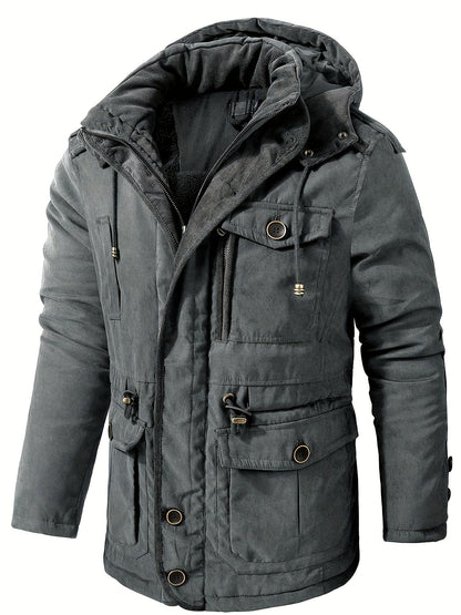 Herren Winterjacke mit Kapuze Warm Isoliert