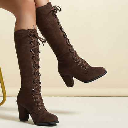 Damen Winterstiefel Knielang Bequem