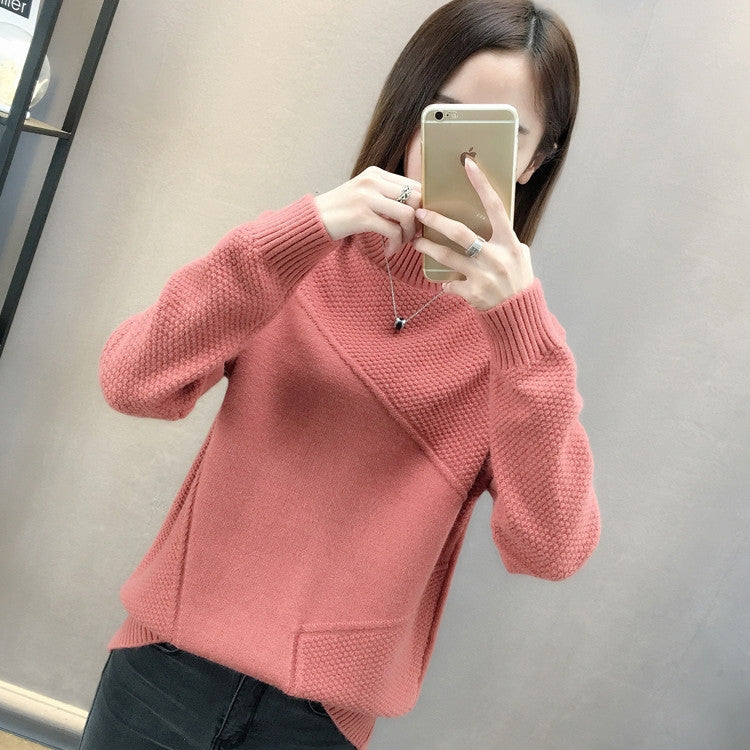 Damen Hochschulterpullover Strukturiertes Design Eveloria