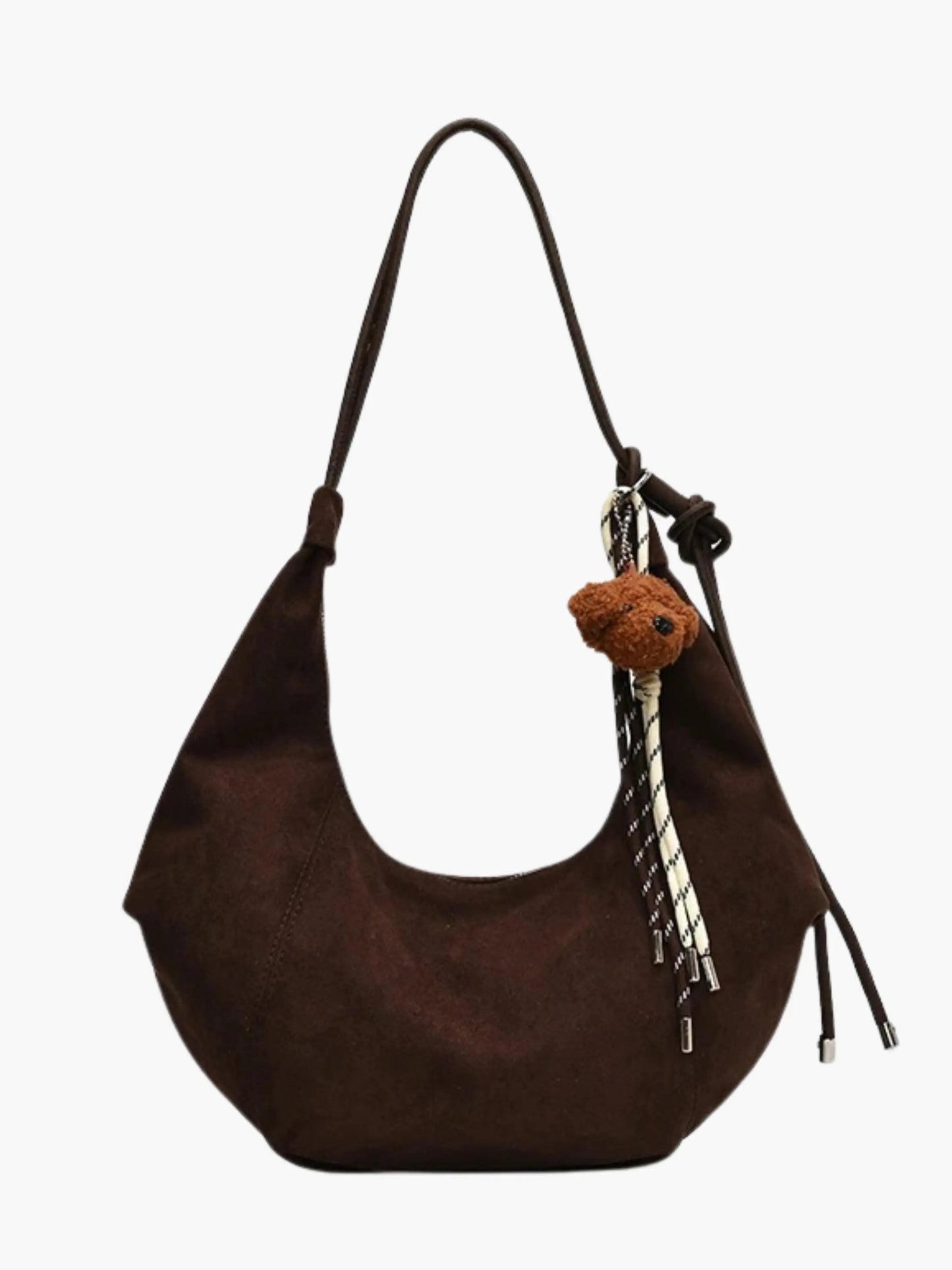 Amalia Damen Wildleder Hobo Tasche Boho Chic Braun - Norvielle