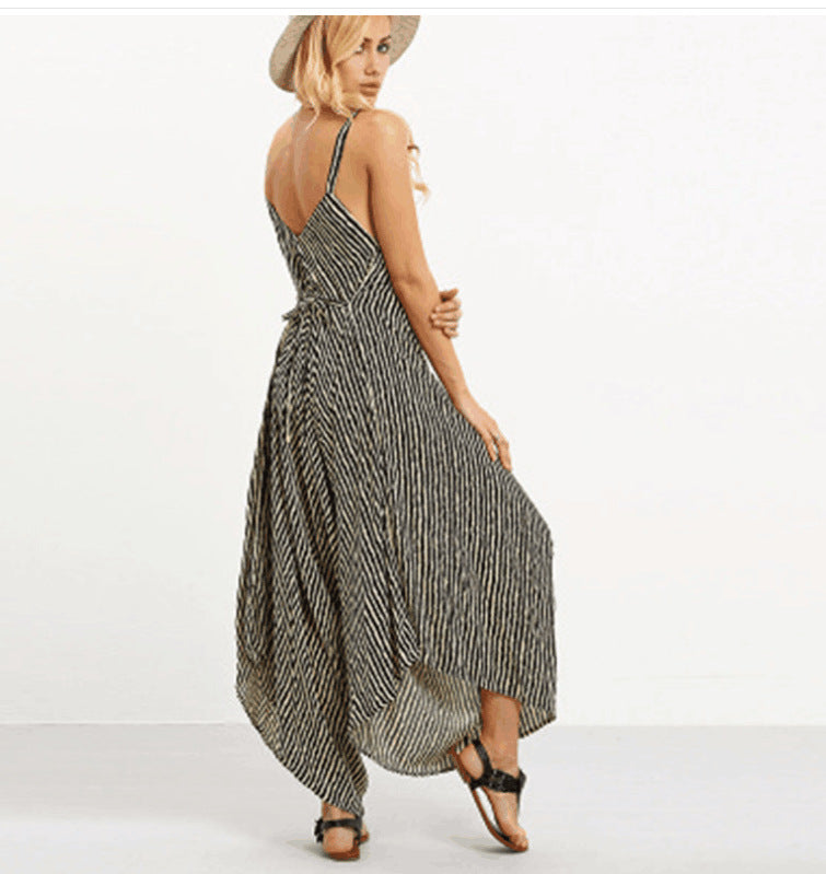 Damen Jumpsuit Asymmetrisch Weites Bein Eveloria