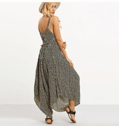 Damen Jumpsuit Asymmetrisch Weites Bein Eveloria
