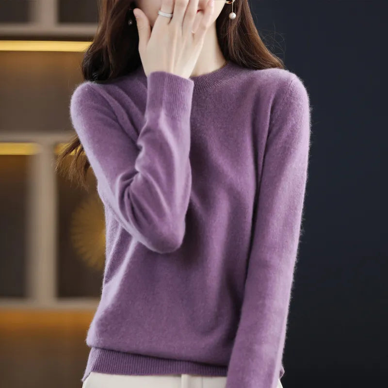 Eveloria Damen Wollpullover Klassisch