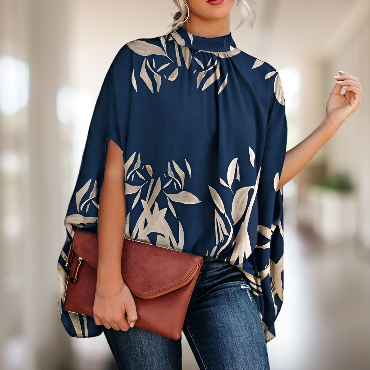 Damenbluse Elegante Seide Feminin Weiß