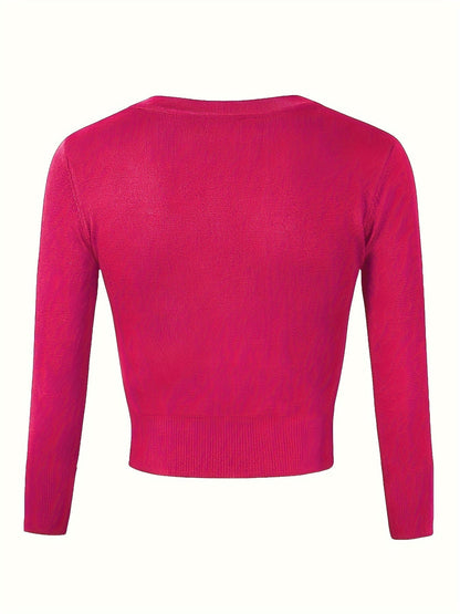 Eveloria Damen Bolerojacke Knopfverschluss
