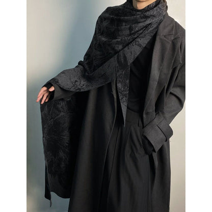 Damen Schal Blumenmuster Seide