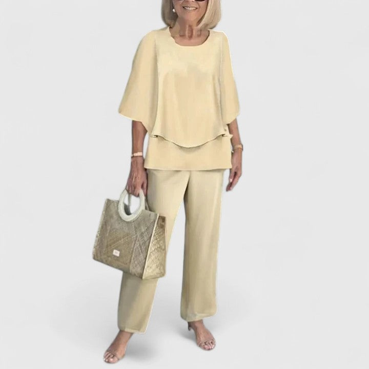 Damen Bedrucktes Hosen Set Zweiteiler