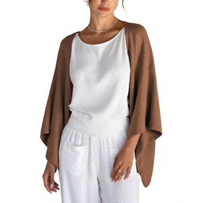 Damen Strickcardigan Offene Front Fatima