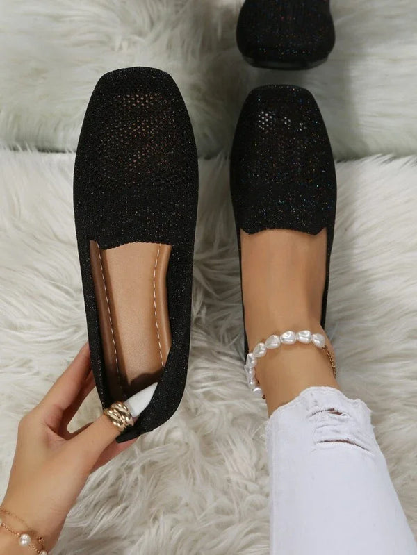 Damen Flachschuhe Runde Zehenpartie Sommer