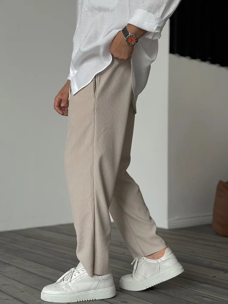 Herren Freizeithose Gerippt Bequem